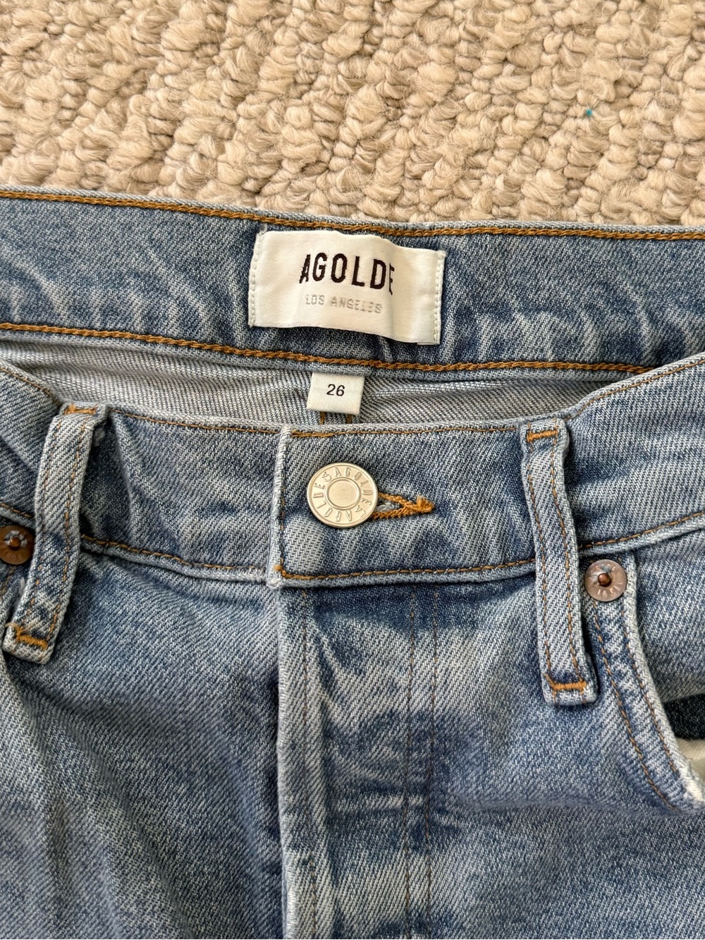 Agolde Riley High Rise Straight Jeans - Picture 4 of 5